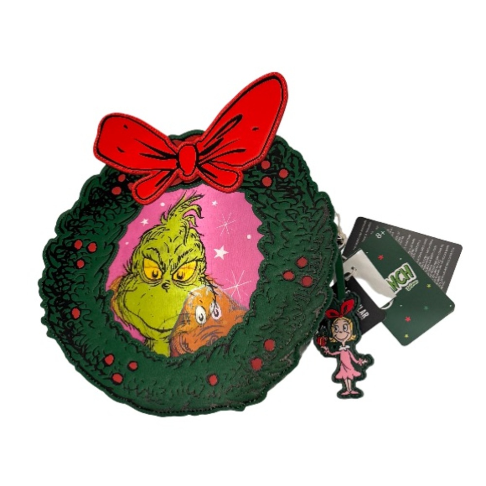 NWT Dr. Seuss' How the Grinch Stole Christmas! Wreath Crossbody Bag - Picture 3 of 5